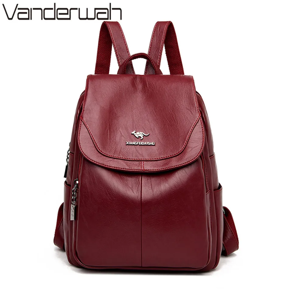 womens leather fashion backpack