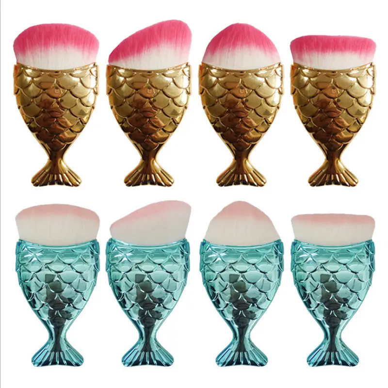 1 шт. Русалка флуоресцентная пудра румяна для основы контура растушевки Кисть