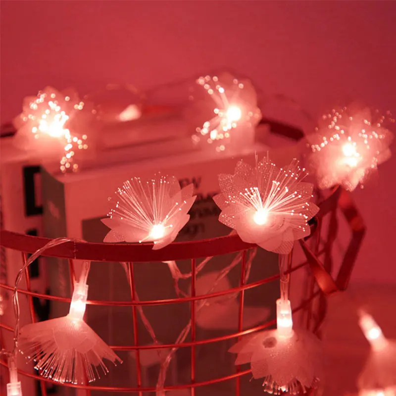 Flower Light Led String Light Garland Fairy Light Lamp Strings for Home Party Wedding Christmas Decoration 1.5/3/6m LED Lighting - Испускаемый цвет: red