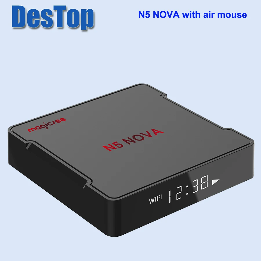 ТВ-бокс MAGICSEE N5 NOVA Android 9,0, 4 Гб ОЗУ, 64 Гб ПЗУ, 2,4 ГГц+ 5 ГГц, WiFi, голосовое управление, умный комплект, верхняя коробка, 4 K, Bluetooth, USB3.0