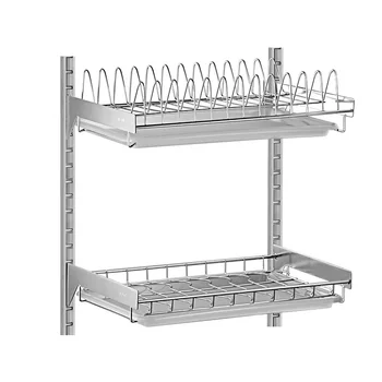 

Hole-free dishes rack 304 stainless steel leachate stand kitchen hanging bowl rack plate rack storage shelf