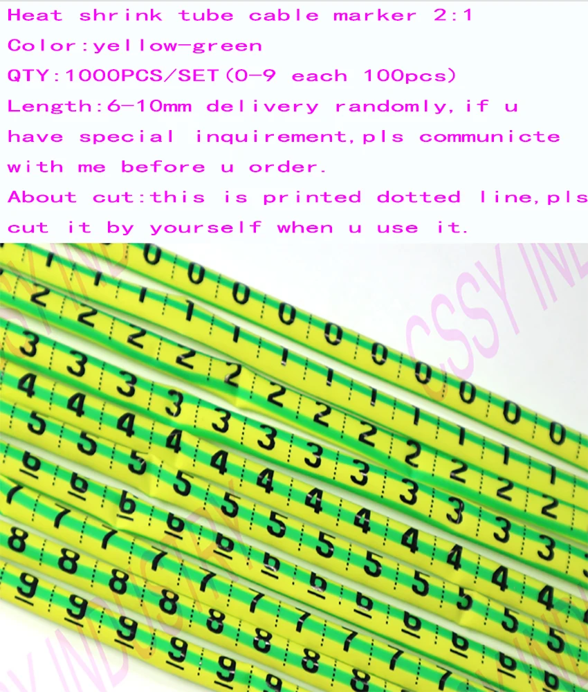 Numéro De Marqueur De Câble Coloré Marqueur De Tube D'étiquette De Numéro De Câble Numérique (100PCS KCM-2.5MM 2.5mm²