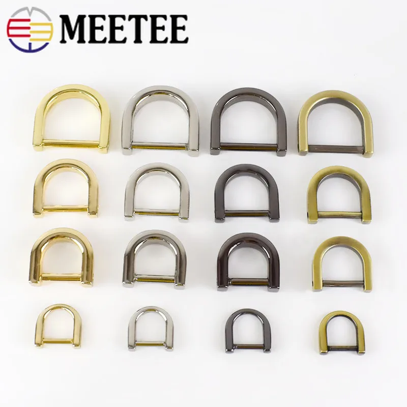 Meetee 10/30pcs 32mm Metal O D Ring Buckle Backpack Strap Hang Buckle DIY Luggage Hook Bag Hardware Decoration Accessories F4-6