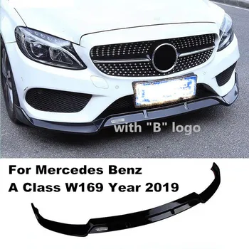 

Front Bumper Lip Body Kit Spoiler Splitters for Mercedes-Benz A Class W176 Year 2019 3 Pieces Front Bumper Lip