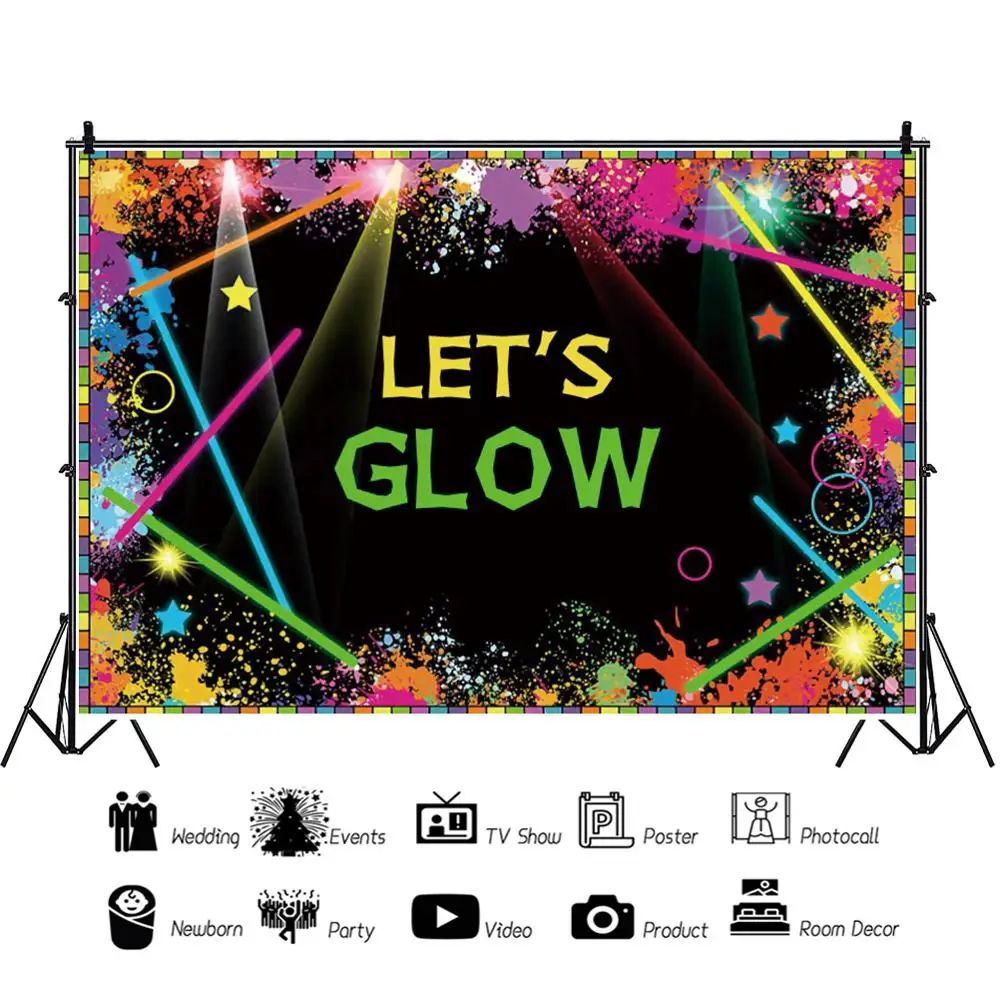 Let&s Glow Backdrop äο  ¦   Ƽ    Photophone Photocall Photozone