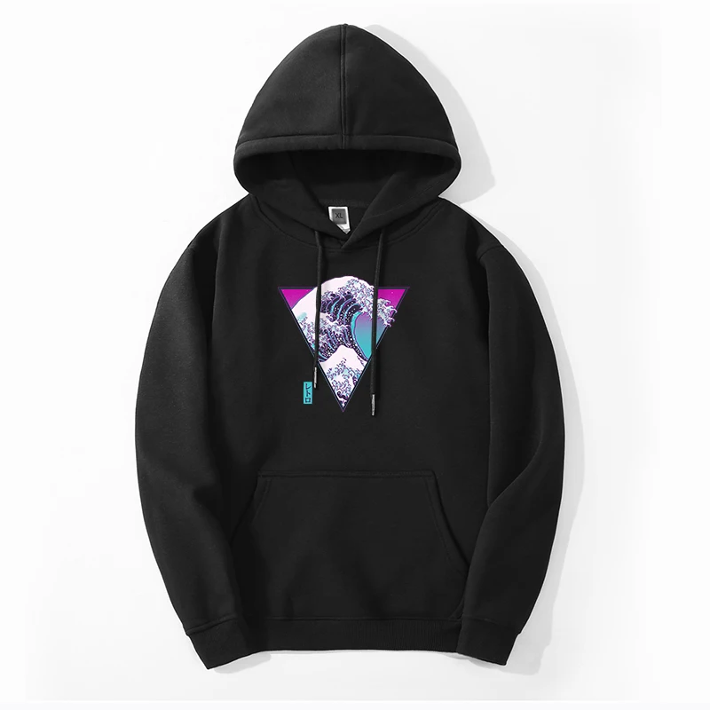 

2021 Autumn The Great Wave Winter Men's Hip Hop Fabrics Hoodie Sweatshirt Oversize Breathable Hoody Fleece Sweatshirt 4XL