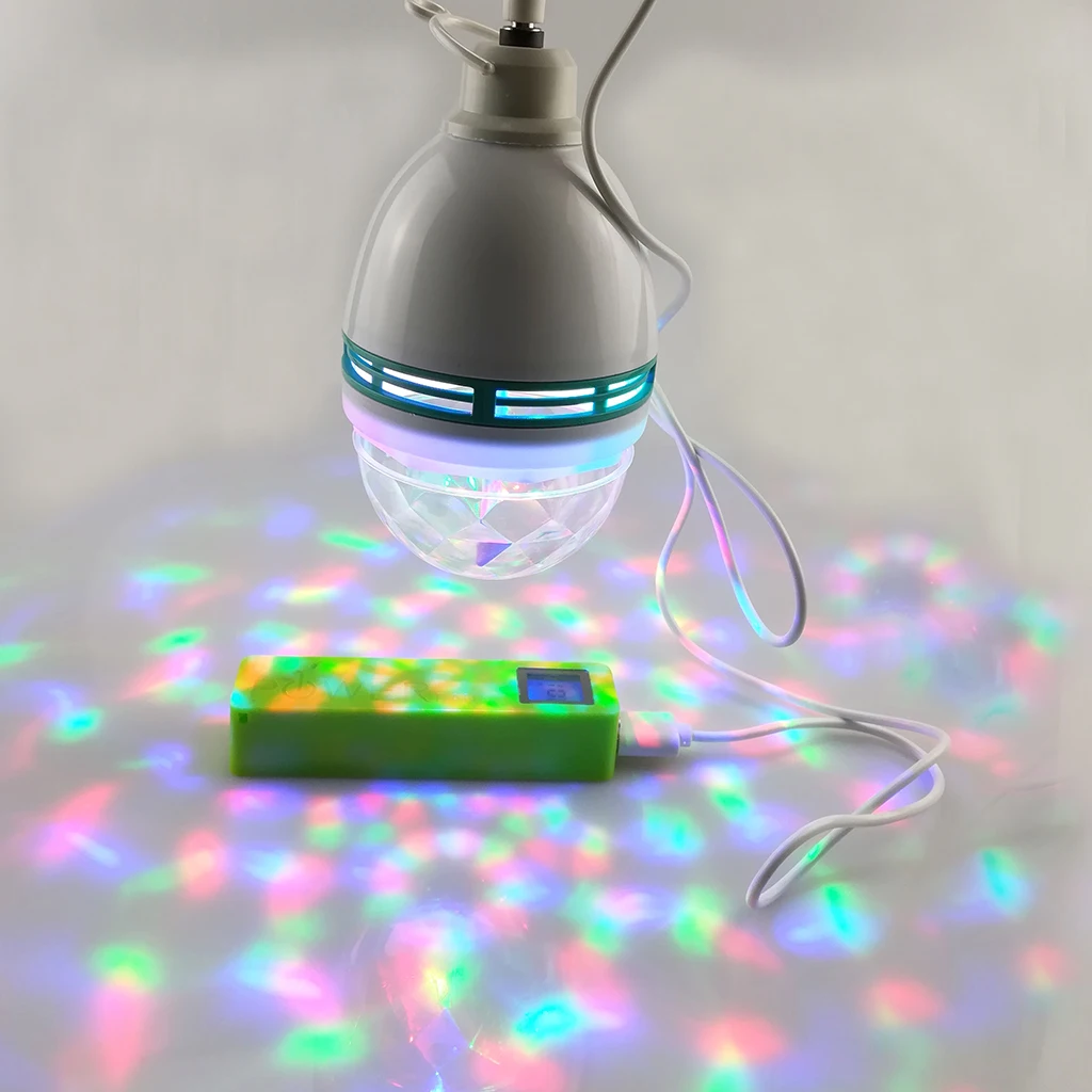 Портативный сценический праздничный светильник с Usb вращающаяся Led лампа