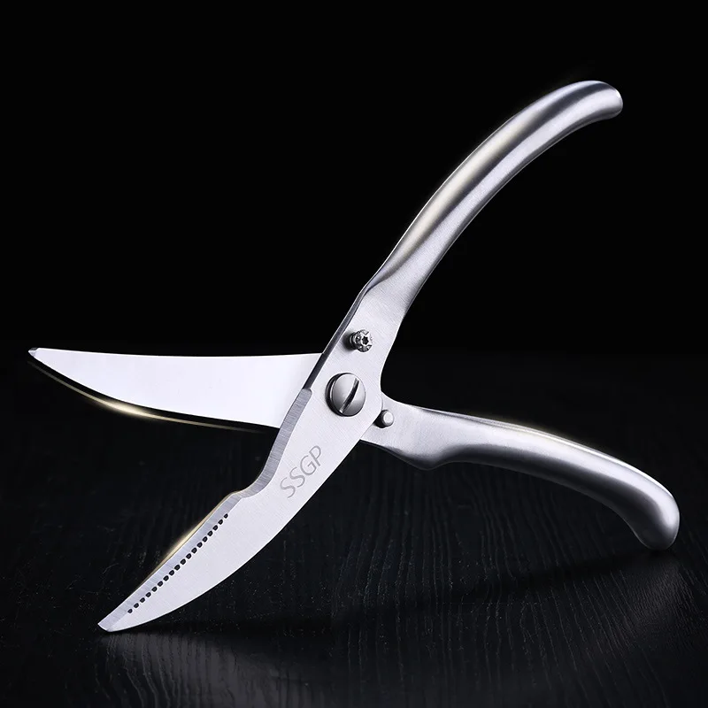 

SsGP Germany Stainless Steel Strong Shears Kitchen Household Multipurpose Scissors Chicken Goose Fish Bone Scissors Food Scissor