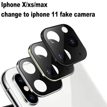 1 шт. для iPhone X Xs Max задняя камера Стекло Объектив защитная пленка наклейка замена на для iPhone 11 pro max поддельная крышка камеры