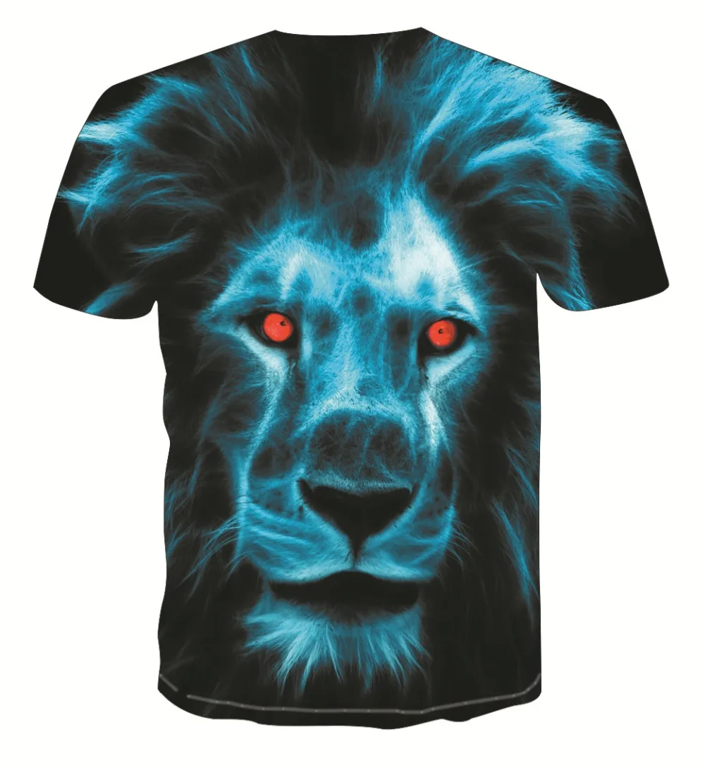 Синяя футболка с волком, мужская и женская футболка, 3d футболка, футболка с котом, повседневный топ с животными, Camiseta Streatwear, футболка с коротким рукавом, Азиатский размер