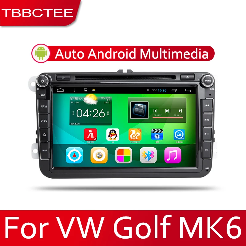 TBBCTEE Android 2 Din Автомобильный Радио Мультимедиа Видео плеер Авто Стерео gps DVD карта для Volkswagen VW Golf MK6 2008~ медиа Navi