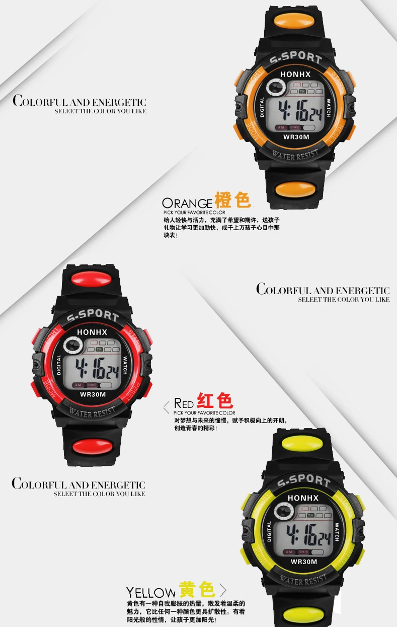 Reloj, студенческие часы, HONHX, лучший бренд, Роскошные, цифровой светодиодный, мужские часы, модные, спортивные, водонепроницаемые, наручные часы, relojes para hombre