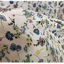 Новая шелковая ткань с цветочным принтом, маленькое свежее и красивое ветровое платье, шелковая ткань