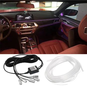 

Car LED Interior Ambient Light Decor Atmosphere Optical Fiber Lamp Door Light Car accessories for Audi A1 A3 A4 A5 Q7 A6 C5 C6