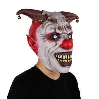 

Clown mask halloween headdress creepy evil horror clown masks latex evil halloween decorations new mask