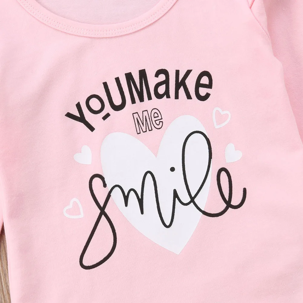 New Autumn Kids Clothes Casual Infant Newborn Baby Girls Clothes Long Sleeve Ruffle T Shirt Tops Pants Leggings Outfit Set