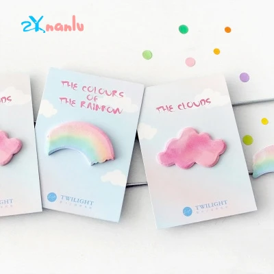

Cute Rainbow Cloud N Times Post-it Computer Office Handy Note Watercolor Notebooks Memo Student Office Supplies Stationery Gifts