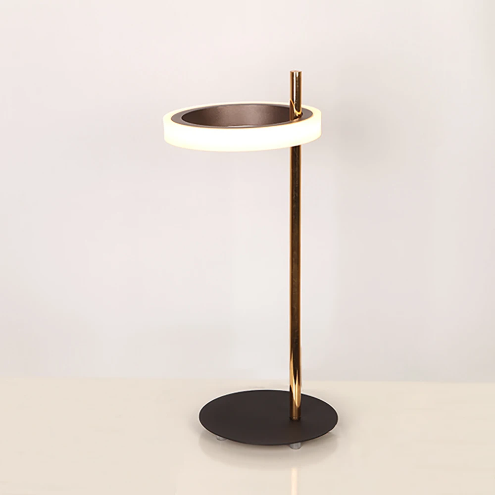 Простая светодиодсветодиодный настольная лампа круглая для чтения с защитой