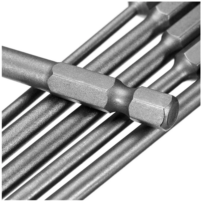 6Pcs Shank 1/4 inch S2 Steel 150mm Long Magnetic Hex Cross Head Screwdriver Bit Set