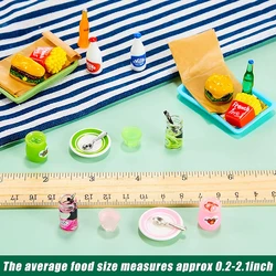 Accessoires miniatures pour poupées barbie, Set de restauration rapide, avec hamburgers, frites, jus de Cola, jouets de boisson, pour poupée BJD, pour enfants 