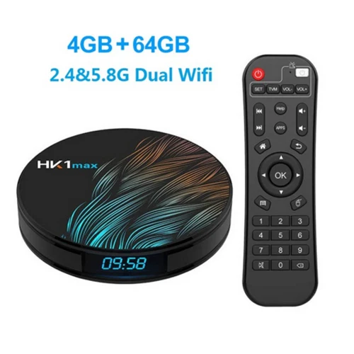 JKING HK1 Max Android 9,0 ТВ-бокс 4 ГБ 32 ГБ 64 Гб Rockchip Четырехъядерный 4K wifi умный Мультимедийный проигрыватель с IPTV Netflix телеприставка 2 Гб 16 Гб - Цвет: 4GB 64GB