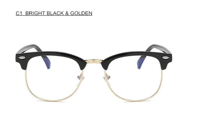 SUMONDY Blue Light Blocking glass es для женщин и мужчин модные заклепки дизайн простые очки по рецепту оправа UF63 - Цвет оправы: C1