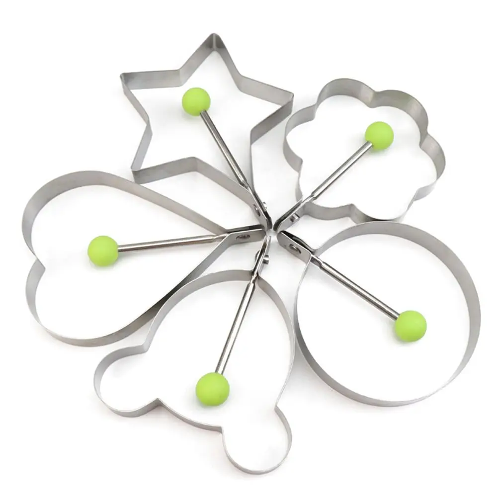 Hot new 1PC Stainless Steel Omelette Egg Frying Mold Love Round Star Molds DIY Kitchen Egg Pancake Breakfast Cooking Tools