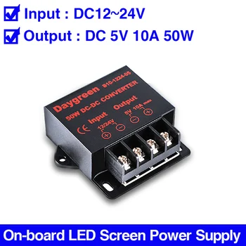 

LCD car voltage buck module 24vdc to 5vdc converters 12 volt to 5 volt dc 10A 50W non-isolated converter