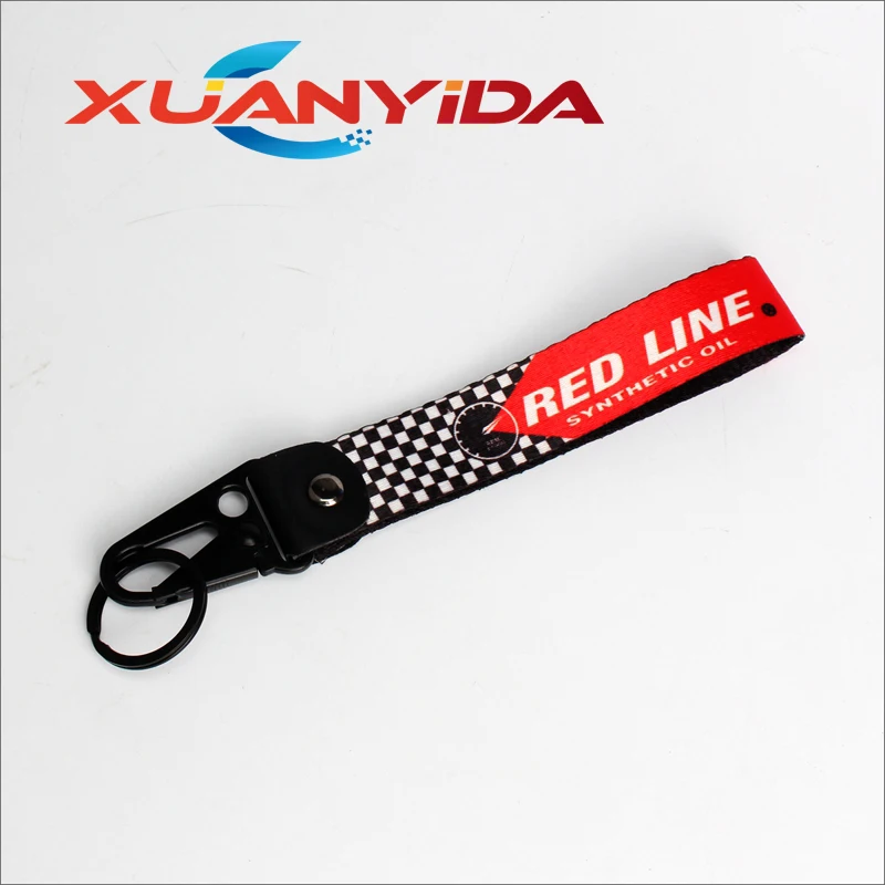Motorcycle keychain for akrapovic momo tein jdm viv travel bag home personal decoration with hanging buckle JDM MOMO TEIN AKRAP - Название цвета: RED LINE