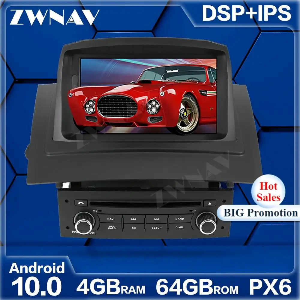 PX6 4+64GB Android 10.0 Car Multimedia Player For Renault Megane 2 Fluence car GPS Navi Radio navi stereo Touch screen head unit |