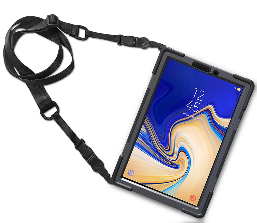 ПК силиконовый плечевой ремень противоударный чехол для Samsung Galaxy Tab S4 10,5 дюймов SM-T830 T835 T837 чехол для планшета Funda+ пленка+ стилус