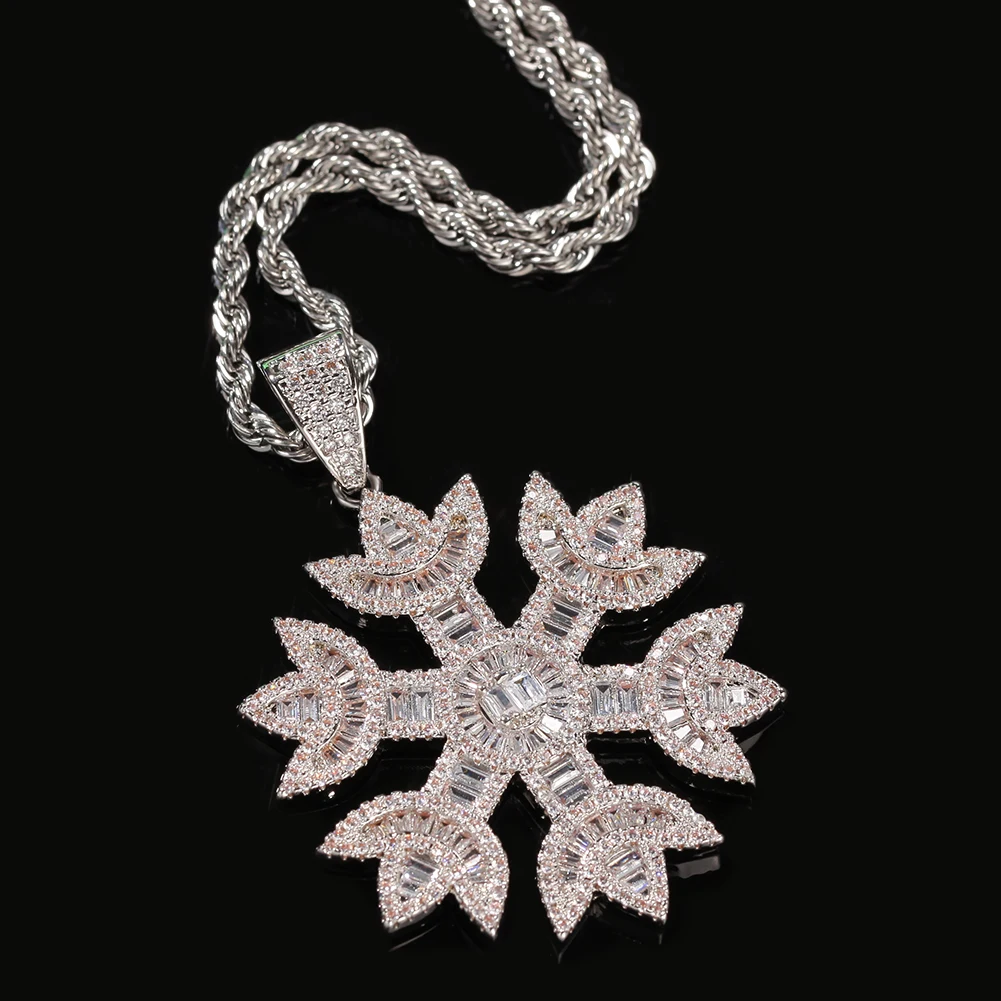 Шикарный Король на заказ снег Чешуйчатое ожерелье хип-хоп полный Iced Out кубического циркония Золото Серебро CZ камень