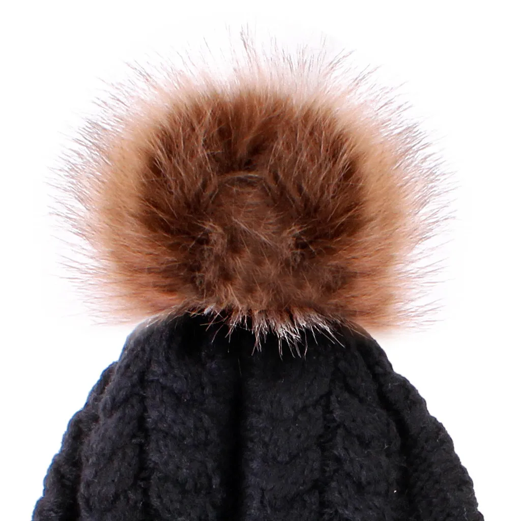 Cute Toddler Kids Hats Girls Baby Winter Warm Accessories Toddler Kids Baby Boys Girls Warm Crochet Knit Earflap Hat Beanie Cap