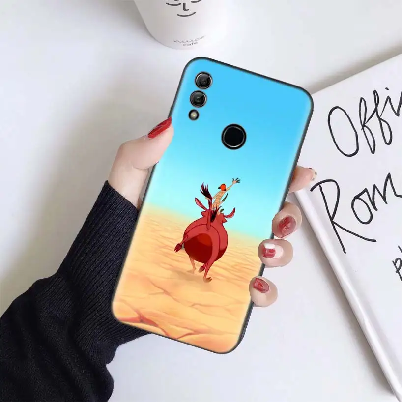 С принтом "Король Лев: Симба черный чехол для huawei Honor 9X 8X Y9 фотоаппаратов моментальной печати 7S 7X9 10 Lite 8A Pro 20i Y5 Y6 Y7 мягкий чехол для мобильного телефона - Цвет: BS025-1