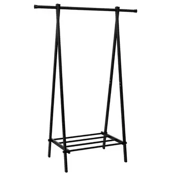 

Single layer clothing frame metal clothes jacket shoe rack black Item No. 1
