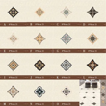 

21Pcs Europe Printed Diagonal Floor Tile Seam Sticker Waterproof Wearable Household DIY Floor Stickers Living Room Decor