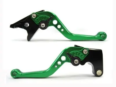 Новые короткие длинные для Kawasaki ZX6R 636 2007 2008 2009- ZX10R 2006-15 Z1000 07-16 мотоциклетные Регулируемые рычаги тормозного сцепления с ЧПУ - Цвет: Green