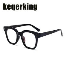 Сексуальная Ретро оправа для очков, квадратные очки, оправа для очков, прозрачные линзы, близорукость, Nerd, черные солнцезащитные очки, два тона, заклепки, оправа для очков, для женщин