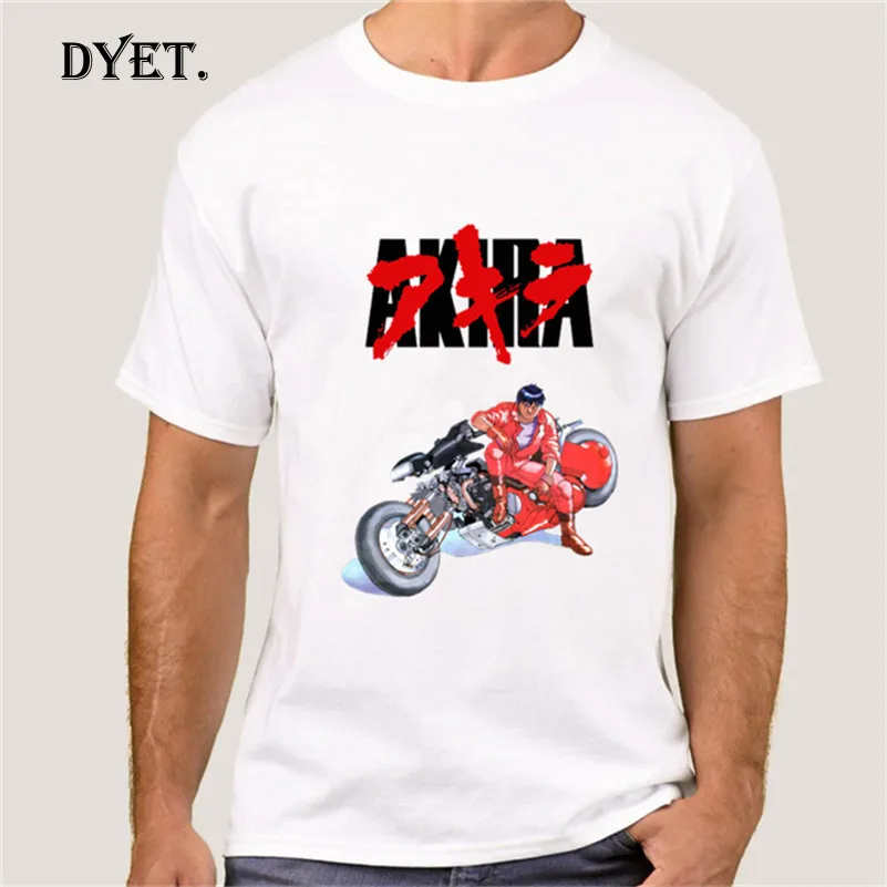 Японская известная аниме Мужская футболка Акира топы футболки крутая Нео