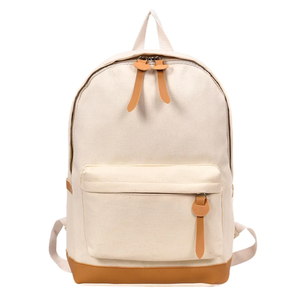 New Women Backpack Student Bag Men And Women Shoulder Bag Student Campus Solid Color Backpack 8.13