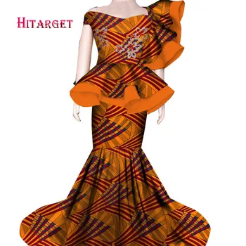 

2020 Africa Ankara Outfits Wax Fabric Skirt Sets African Wax Print 2 Pieces Skirt Suit Traditional African women Clothing WY6144