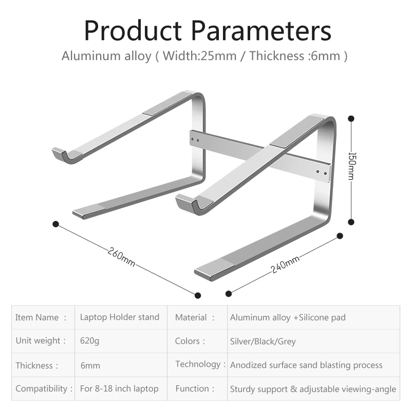 Buy Universal Aluminum Laptop Stand Holder | WoopShop®