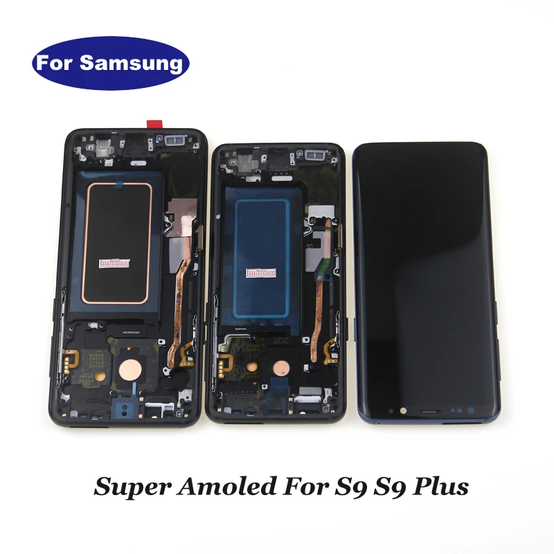 Супер Amoled для samsung Galaxy S9 G960 ЖК-дисплей S9 Plus G965 ЖК-сенсорный экран дигитайзер сборка