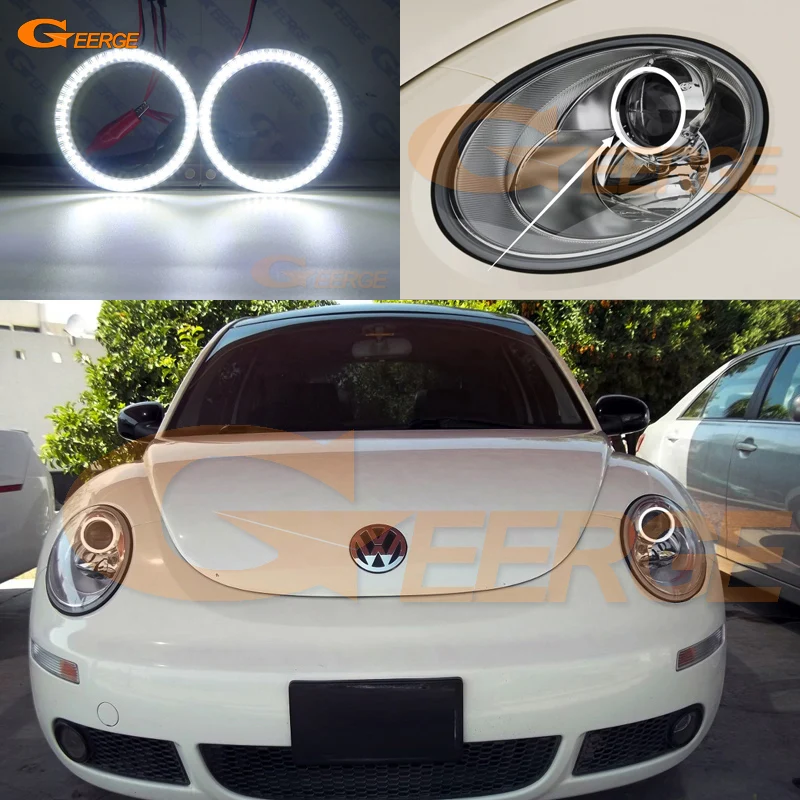 Для Volkswagen VW Beetle 2006 2007 2008 2009 2010 ультра яркий SMD светодиодный комплект колец