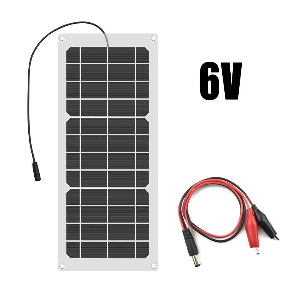 10W 6V гибкие Панели солнечные монокристаллическая Кремниевая ячейка Солнечный
