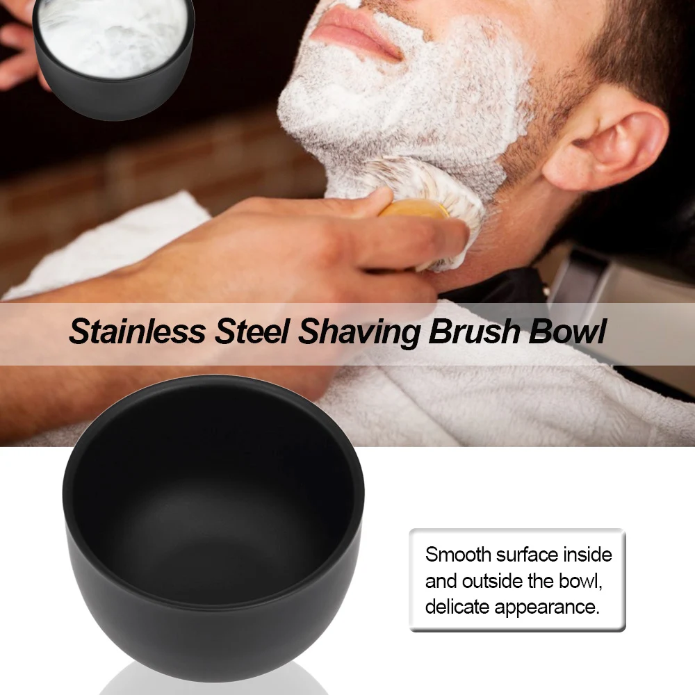1pcs Men's Shaving Soap Bowl Stainless Mug Male Facial Hair Cleaning Shaver Razor Cleansing Foam Tool | Красота и здоровье