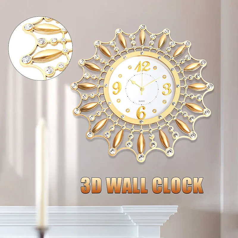 Новые 3D DIY металлические художественные настенные часы круговые ретро римские винтажные большие бесшумные декоративные часы для домашнего офиса современные 46x46x5 см
