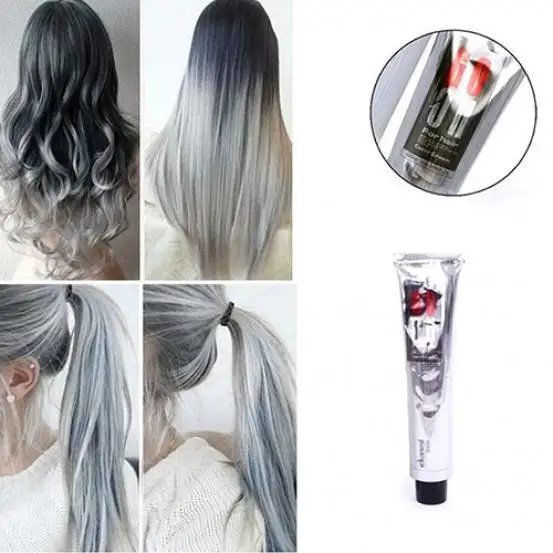 Hair Dye 100ml Gray Fashion Hair Cream Non-irritating Smoke Gray Punk Style Covering Hair Color Repair Natural Semi-permanent