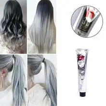 Hair Dye 100ml Gray Fashion Hair Cream Non-irritating Smoke Gray Punk Style Covering Hair Color Repair Natural Semi-permanent