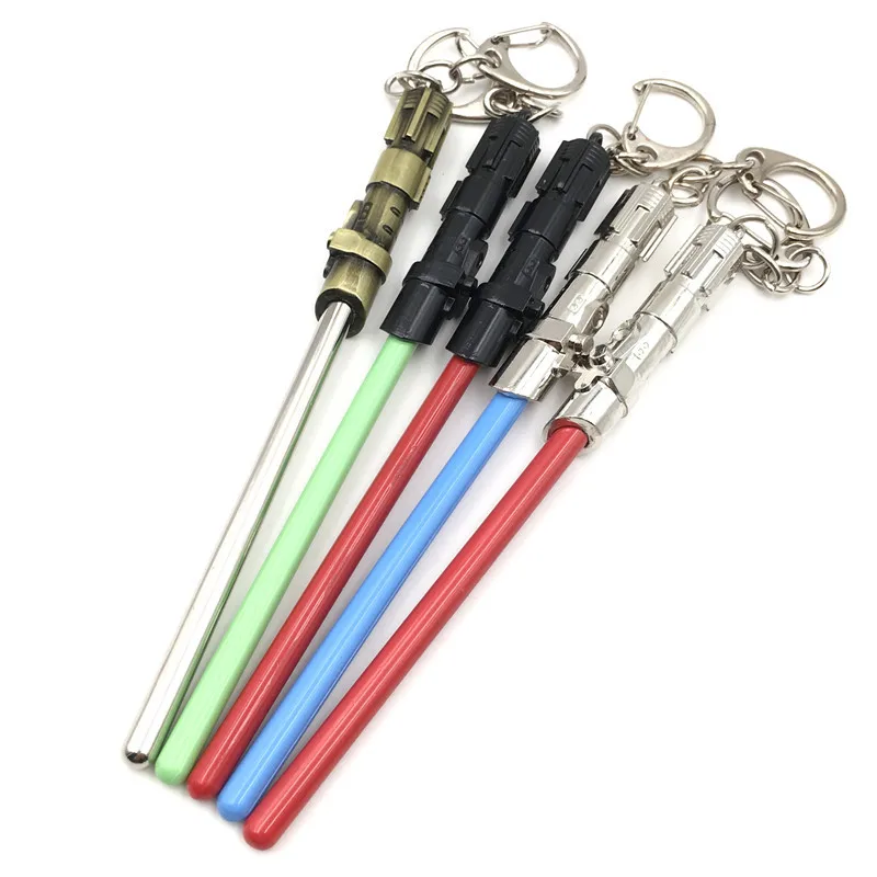 10pcs/lot Star Wars lightsaber Keychain 13cm Metal Pendants Lightsaber Light Saber Key ring Figure Toys Chaveiro Gift Cosplay 10pcs/lot Star Wars lightsaber Keychain 13cm Metal Pendants Lightsaber Light Saber Key ring Figure Toys Chaveiro Gift Cosplay